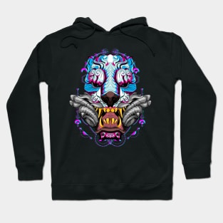 tiger head art Hoodie